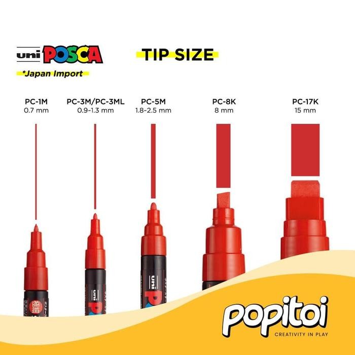 

Promo UNI POSCA PC-17K 15mm Extra Broad Tip Water Based Pen PC17K - White Terlaris