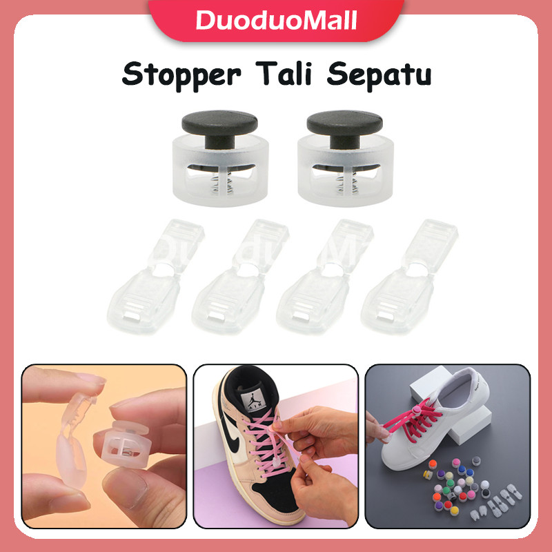 Sepasang Stopper Tali Sepatu / Gesper Pengunci Tali Sepatu
