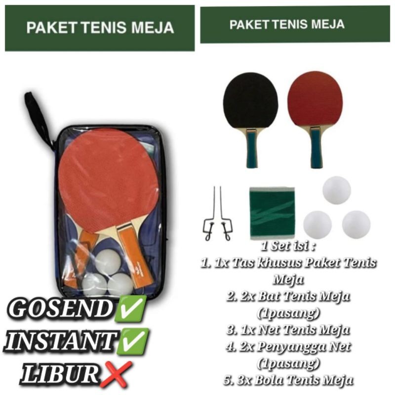 [PREMIUM ORIGINAL] Paket Bet tennis Meja / bet tenis meja 1 set tennis table net tenis meja