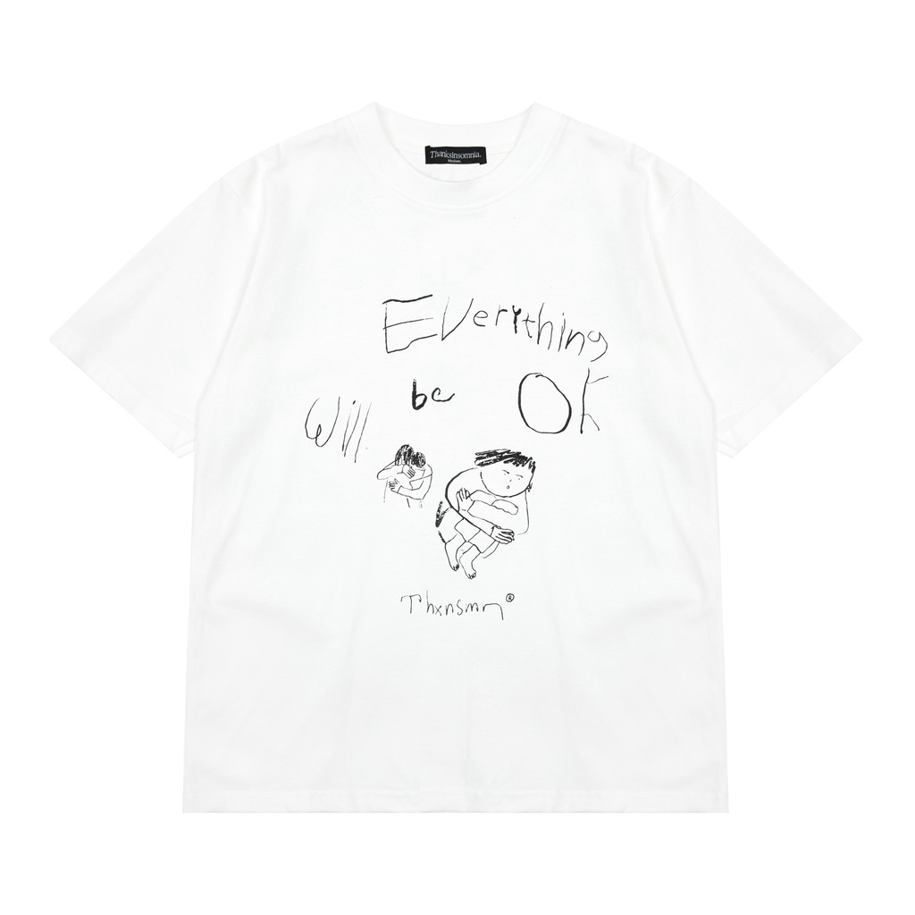 Boxy Fit T Shirt Original Kaos Linelle White Thanksinsomnia