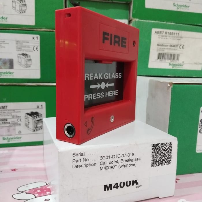 

SYSTEM SENSOR M400K BREAKGLASS MANUAL CALL POINT + PHONEJACK ORIGINAL