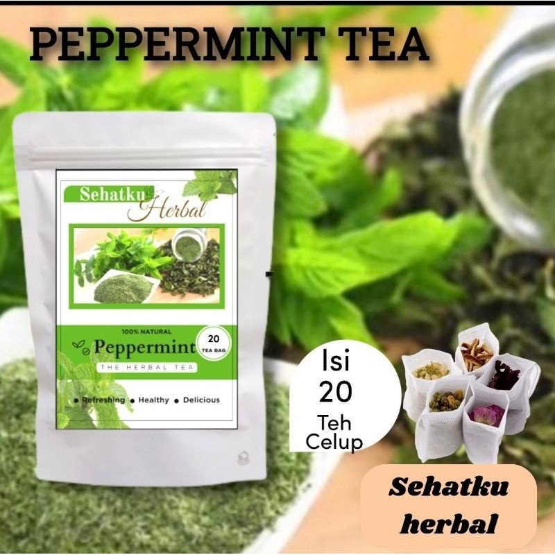 

SEHATKUHERBAL Peppermint tea : Teh Herbal Daun mint isi 20 tea bag