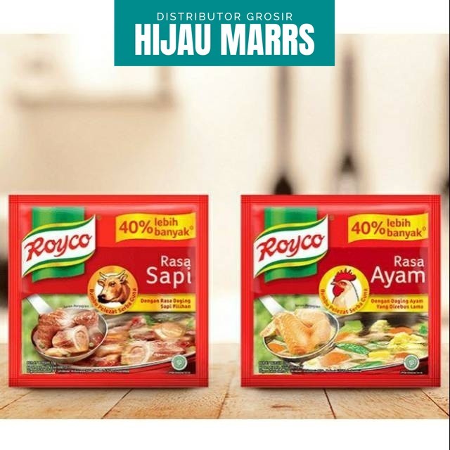 

HM ~ Satu Sachet Royco Ayam Royco Sapi 9gr HALAL Bumbu Penyedap Rasa Renceng.
