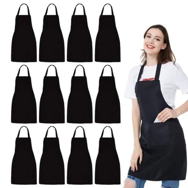 OTHERS /APRON MASAK/CELEMEK BAHAN KAIN CELEMEK POLOS BUAT KERJA EPRONIC KAIN CELEMEK WANITA KEKINIAN