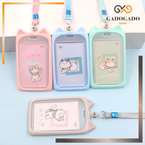 

GGS Name Tag Lanyard Gantungan Kartu Motif Kuping / Id Card Holder Akses MRT Busway E-Money Bentuk Karakter Warna Paste Y3424