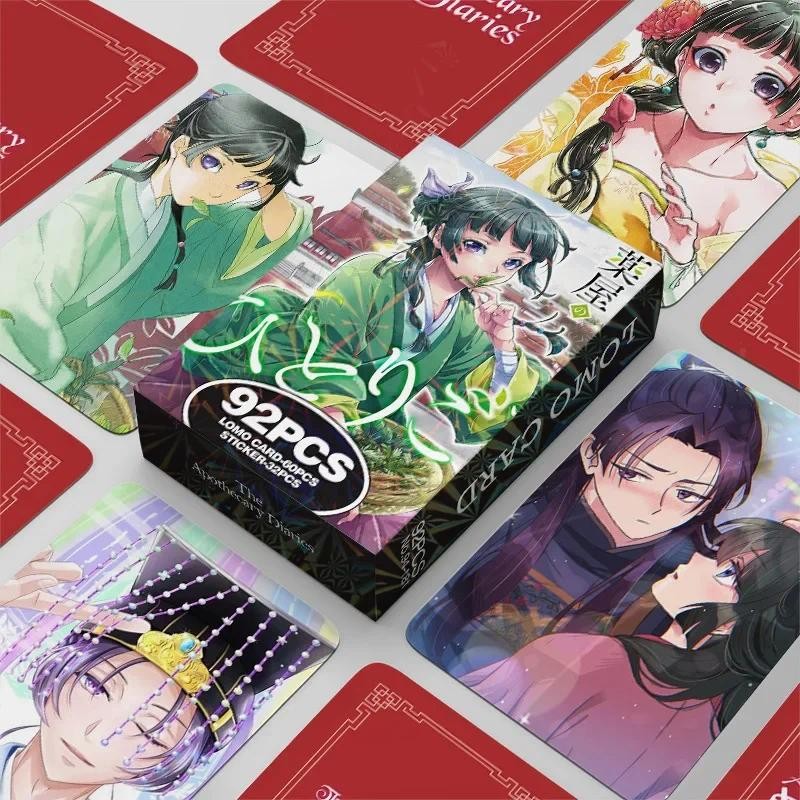 

92pcs Anime The Apothecary Diaries Lomo Cards Maomao Postcards Box Card Mini Sticker Cosplay Fans Gifts