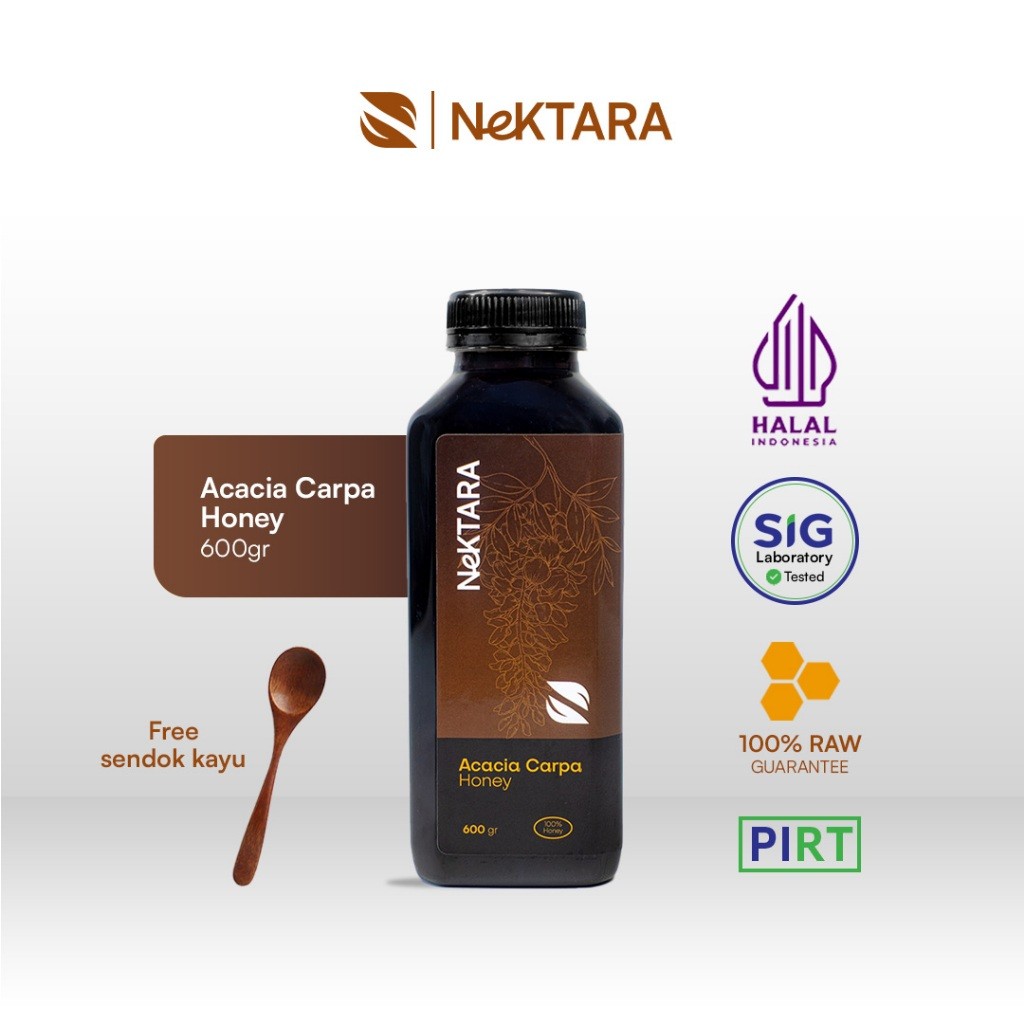 

Madu Murni Akasia Carpa 600gr Hutan Riau Kuansing - NeKTARA Acacia Carpa Raw Honey 600gr