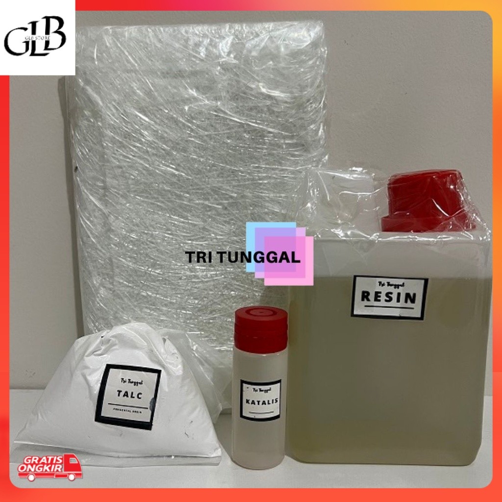 Kerajinan UMKM / Resin Paket 500gr Bening Merah Komplit Lebih Hemat Paketan Red Recine Katalis Gantu