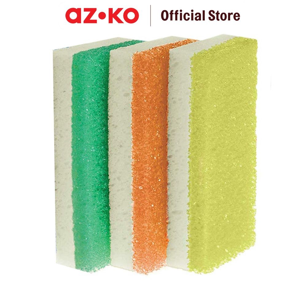 AZKO Scrub Daddy Set 3 Pcs Spons Pembersih Sponge Daddy Spons Pembersih Serbaguna Sponge Cuci Piring