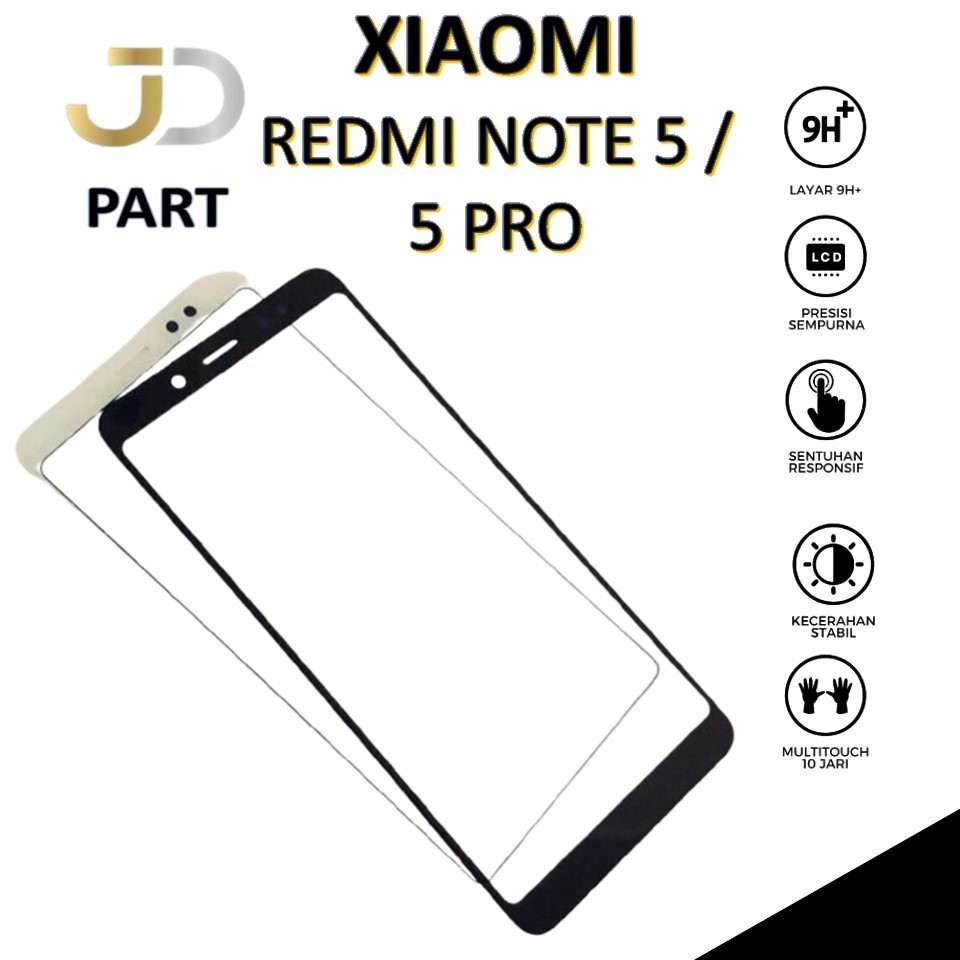 GLASS / KACA TOUCHSCREEN + LEM OCA REDMI NOTE 5 PRO / REDMI NOTE 5