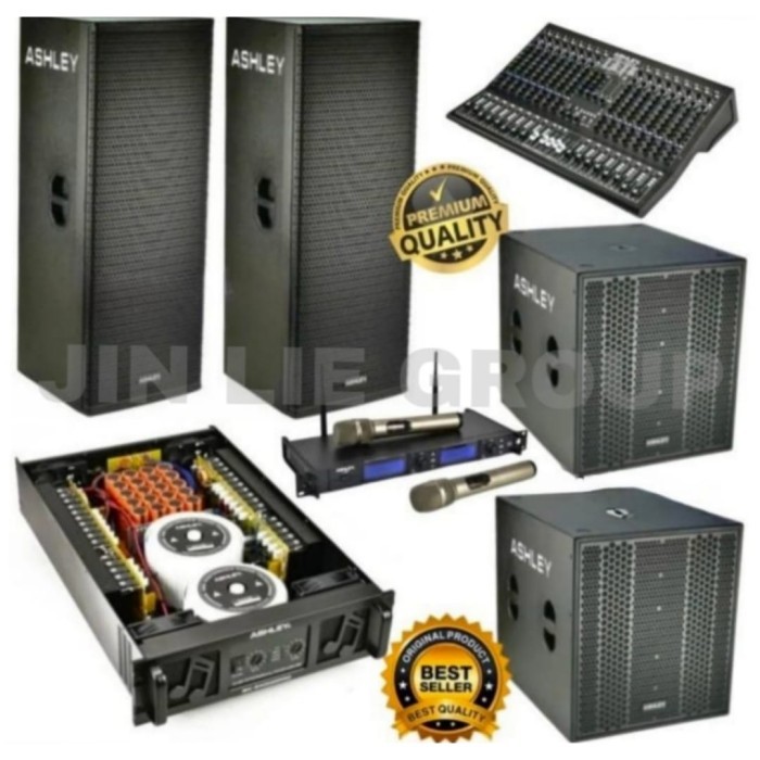 Grosir Paket Sound system Speaker Pasif ASHLEY 15 inch + Subwoofer Pasif ASHLEY 18 inch