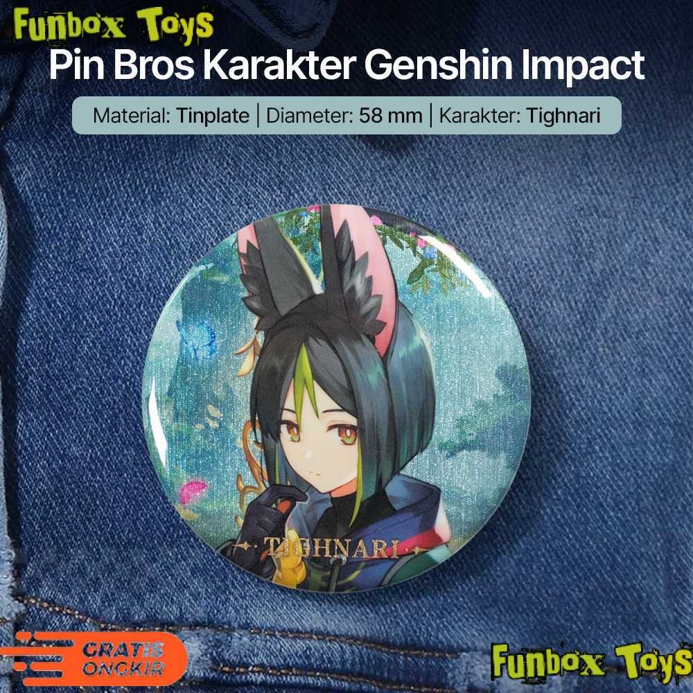 YWZL Pin Bros Karakter Genshin Impact Background Theme Can Badge - YZ015