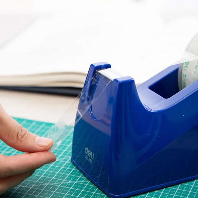 

BOBOMARTS DELI TAPE DISPENSER PEMOTONG ISOLASI BESAR KECIL 12MM-24 MM DELI 816 BAGUS