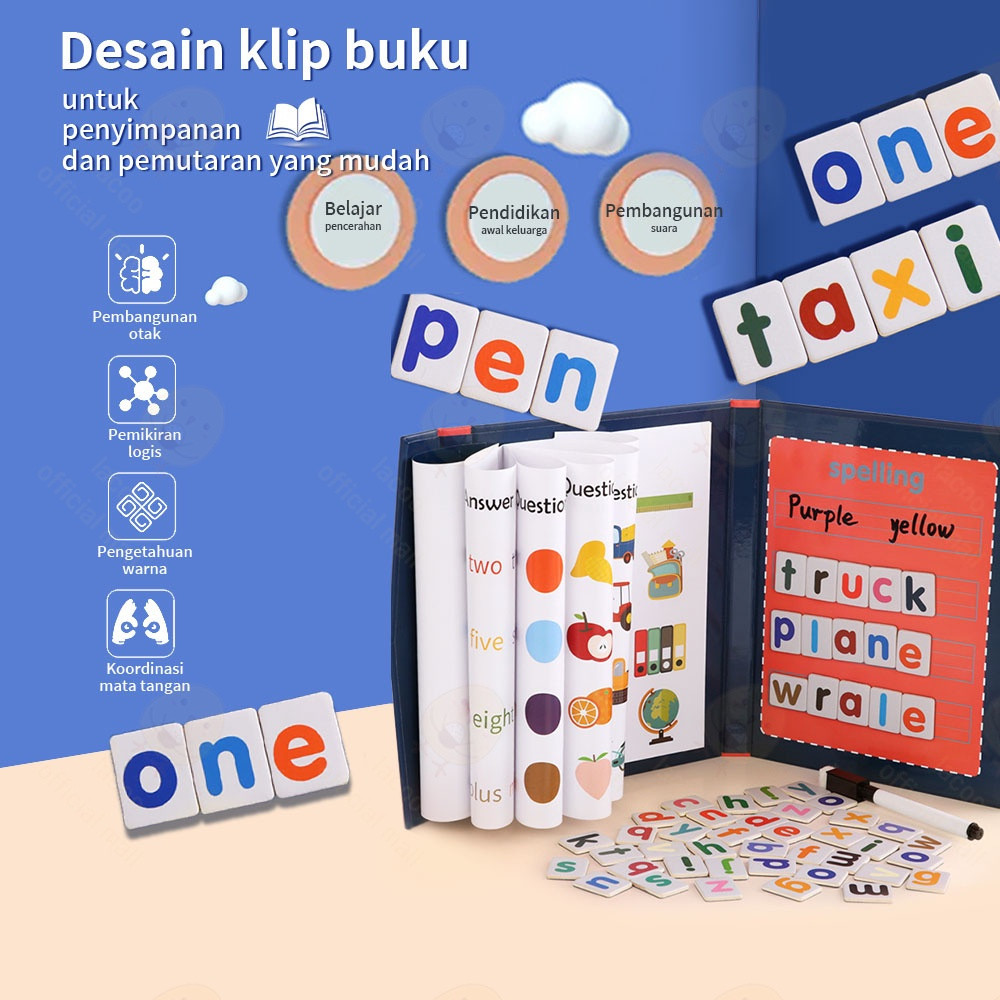 READYSTOCK Mainan kreatifitas anak / Mainan Edukatif Anak / Mainan Spelling Game Book / Mainan Buku 