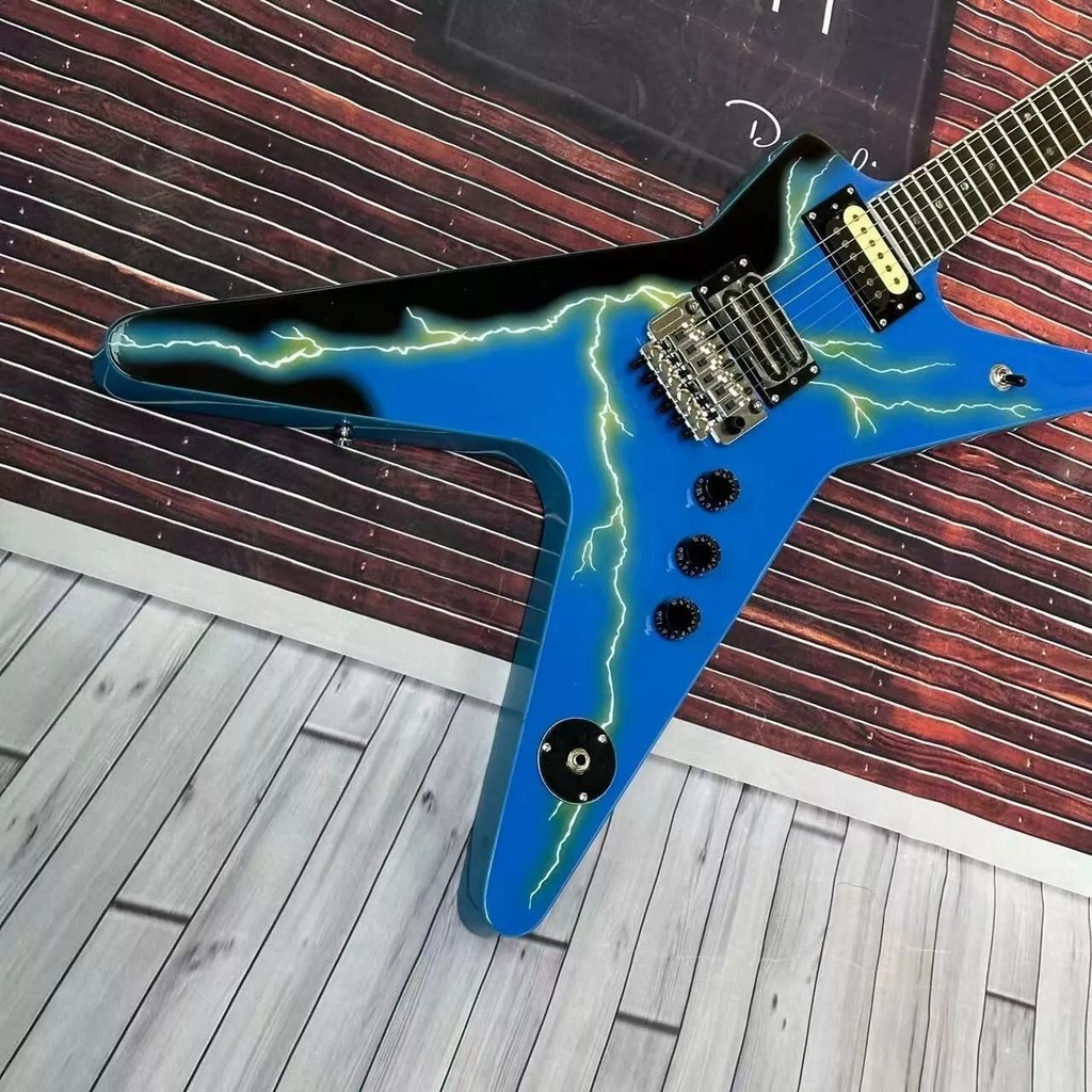 Hot Sale Blue Dean Dimbag  Guitar 6 Strings Custom Shape