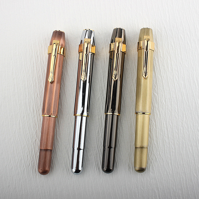 

LANBITOU 3062 Alpha Brass Travel Pocket Fountain Pen Fountain Pen Vintage Metal F/M 0.5/0.7/1.0mm Bent Curved Nib Ink Pen Write