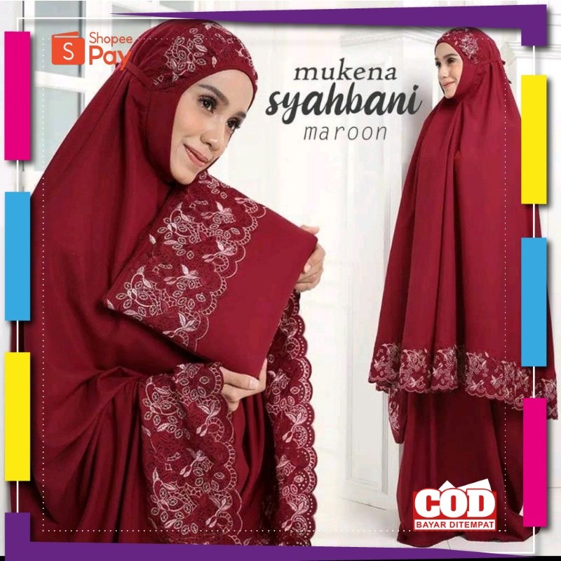 [PREMIUM ORIGINAL] Mukena Syahbani / Mukena Khadijah / Mukena Dewasa Khatijah Free Tas / Mukena Jumb