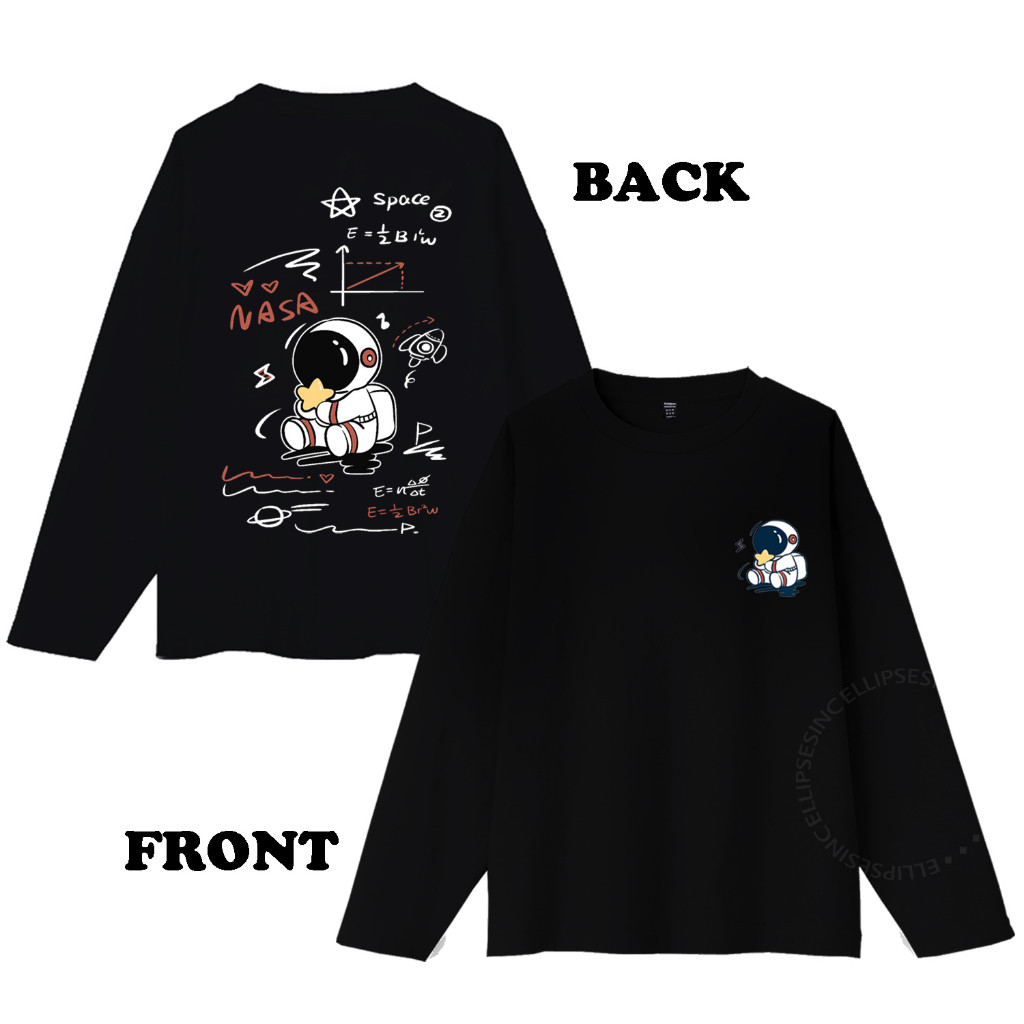 [BARANG UNIK] ELLIPSESINC Kaos Lengan Panjang Nasa Space Wanita & Pria