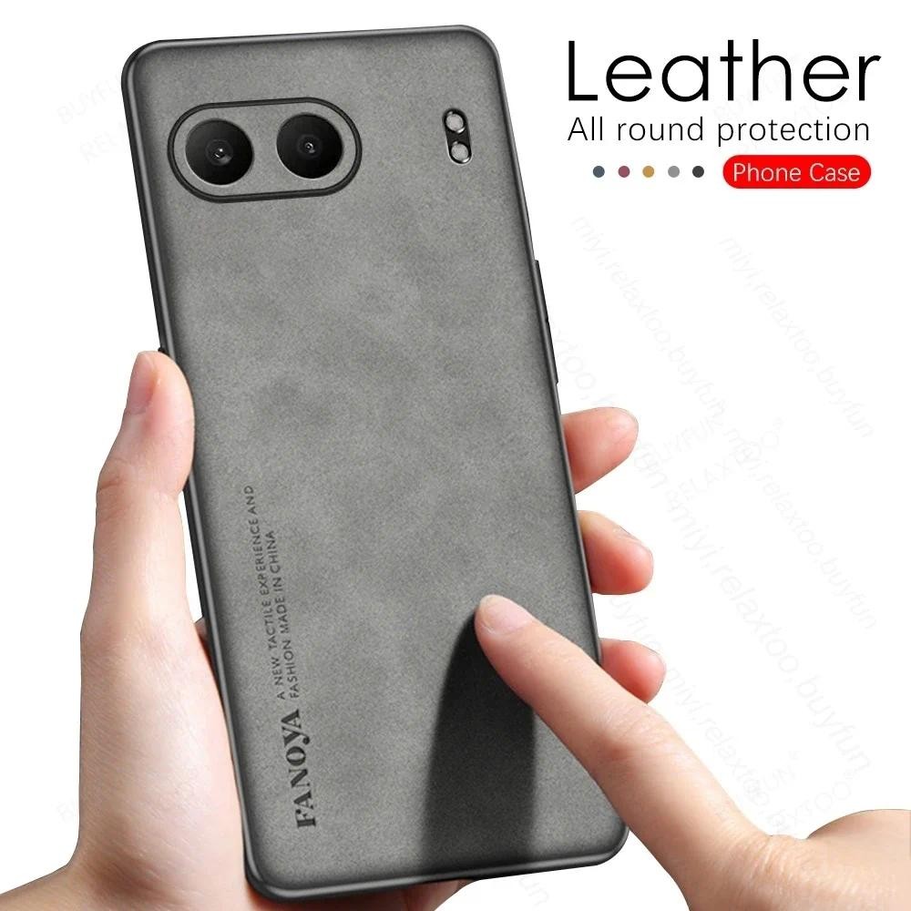 For 1+Nord4 Phone OnePlus One Plus Nord4 Nord 4 case Plain leather comfortable suede Protect Back Co
