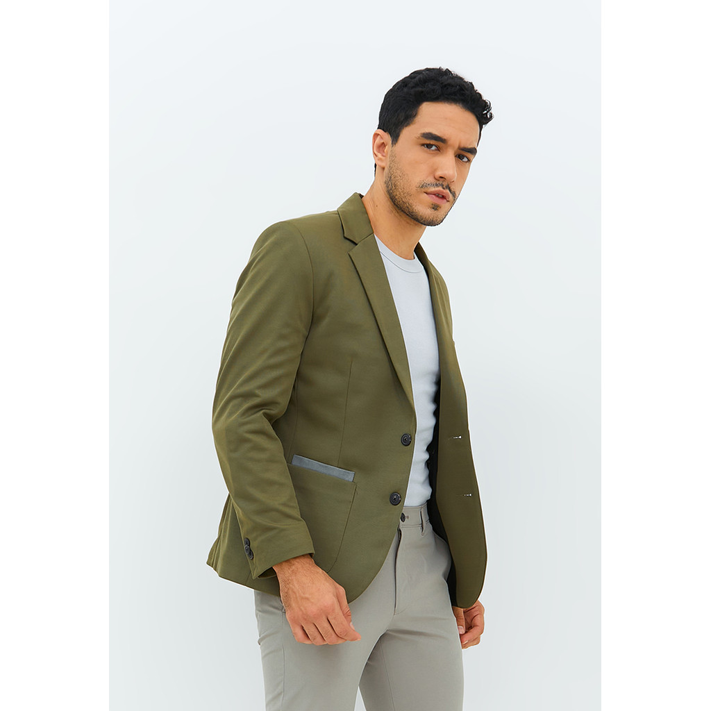 JOBB Julio-T2 Blazer Pria Slim Fit Olive