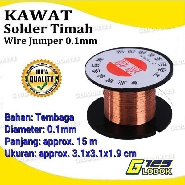 Kawat Kabel Jumper Wire Tembaga Email Copper Jump Board Mesin 0.10mm G1177