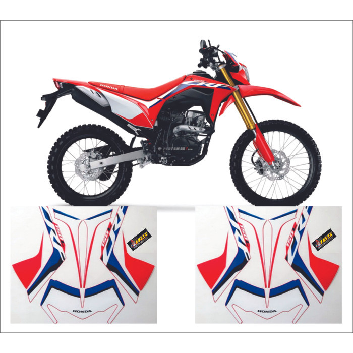 STRIPING STANDAR HONDA CRF 150 L MERAH 2022 POLET STIKER