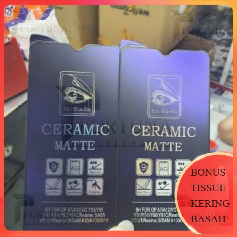 Case tempered ceramic blue anti radiasi hp Oppo A7/A5S/A11K/A12/F9/F9 PRO/A1K tempred ceramic blue a