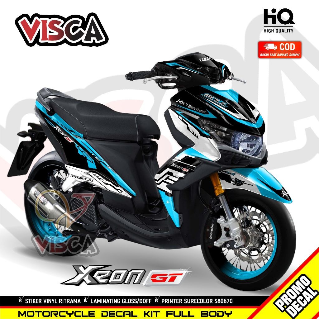 Decal Xeon GT 125 Full Body Stiker Xeon GT 125 Full Body Striping Xeon GT 125 Full Body Decal Hologr