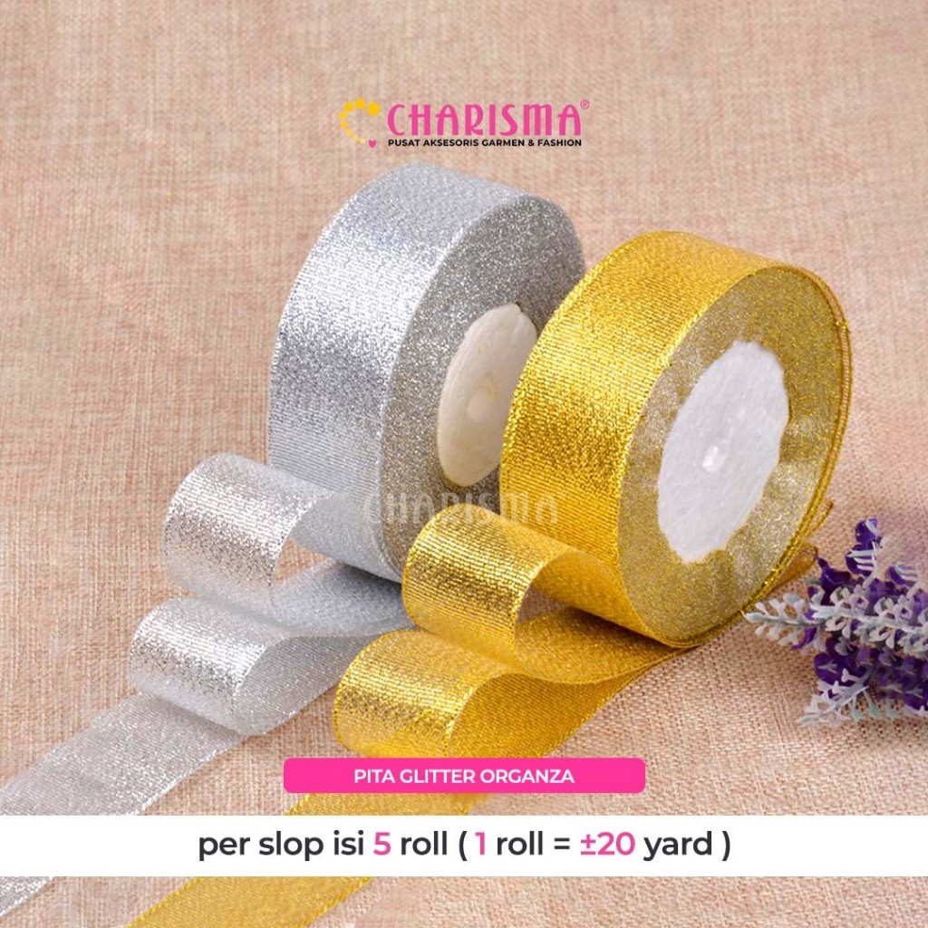 

Charisma Pita Glitter Gold dan Silver - Pita Emas Glitter / Harga Per Pack