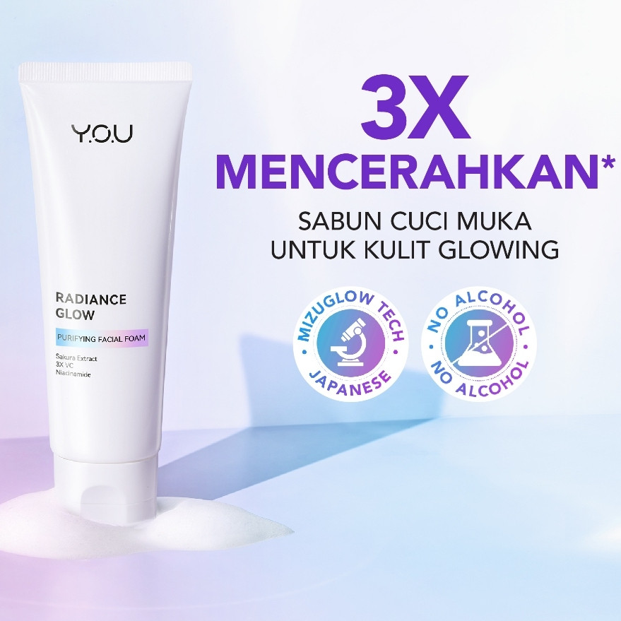 Y.O.U RADIANCE GLOW PURIFYING FACIAL FOAM - PEMBERSIH WAJAH - YOU