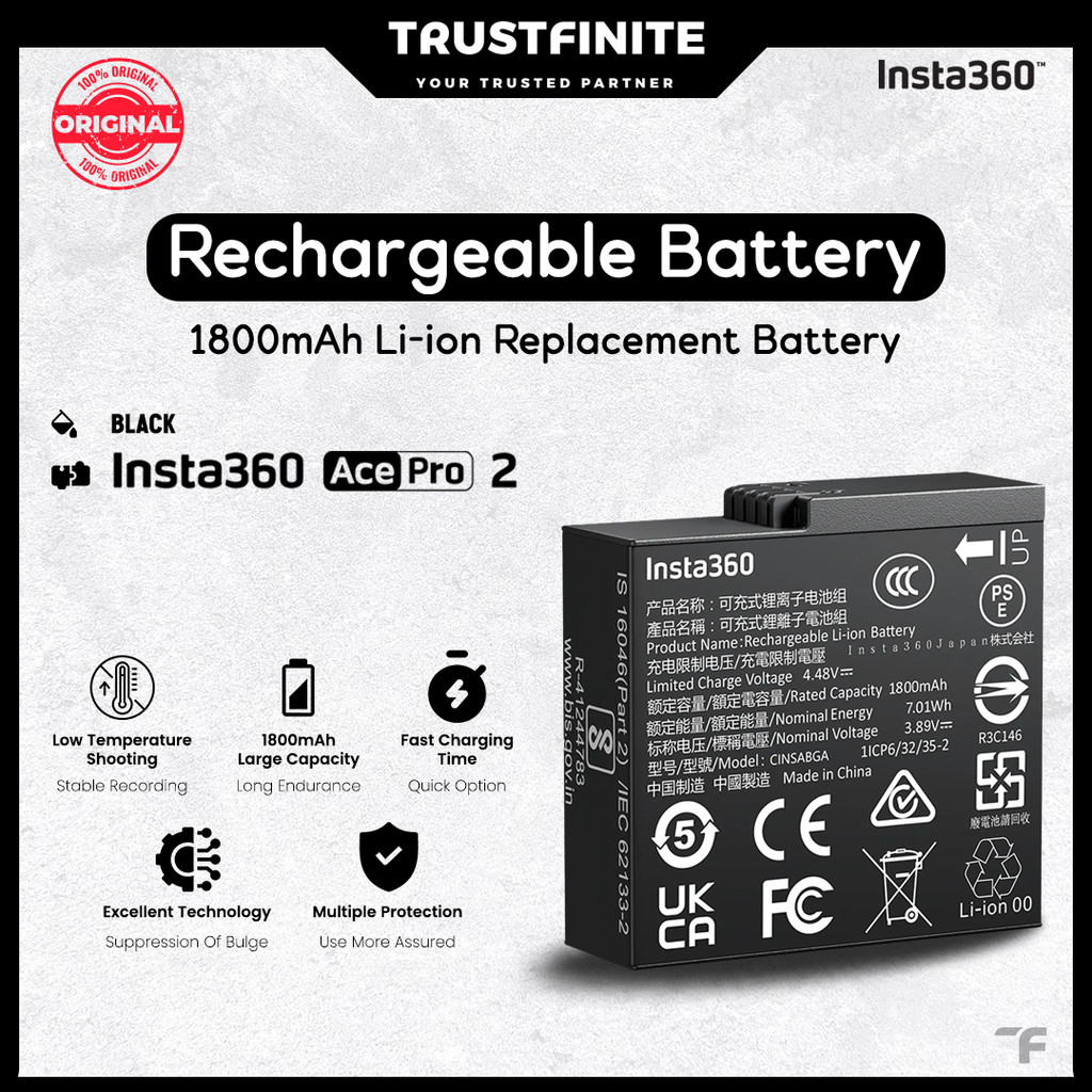 Insta360 ACE PRO 2 / ACE PRO Battery / Baterai Ace Pro 2 / Ace Pro 1800mAh Original