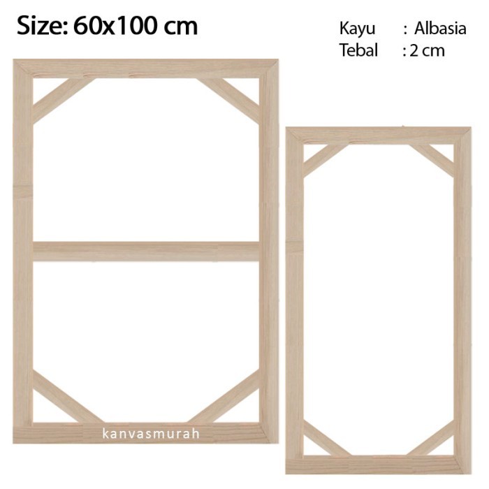 

Spanram 60x100 cm Span Ram Kayu Frame 100x60 cm