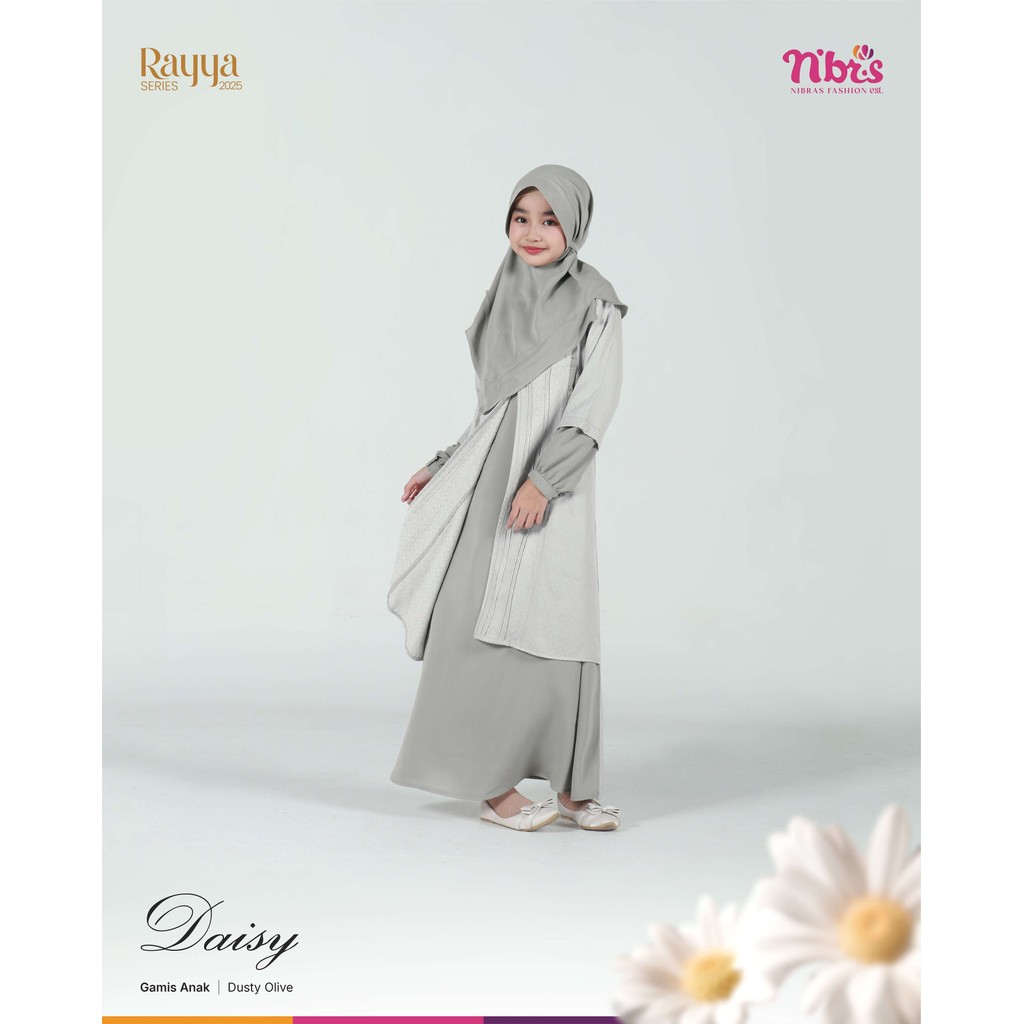 ZALFAASHA | Daisy Dress Kids | Dress anak muslimah By Nibras