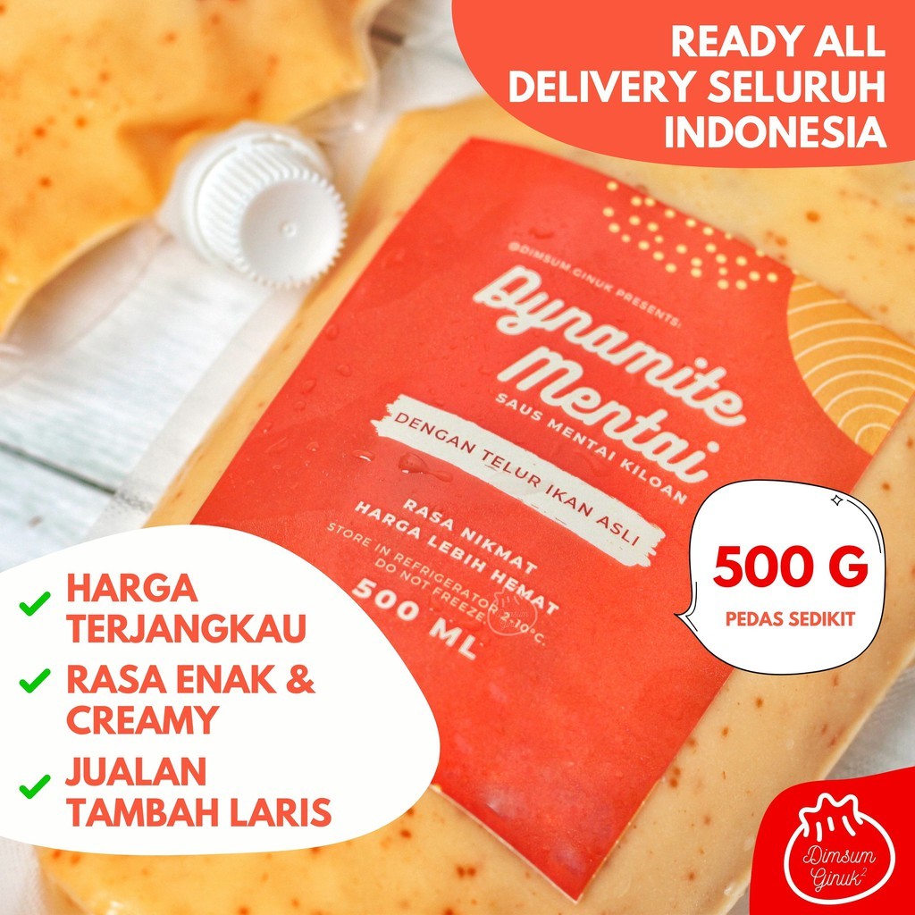 

Saos Saus Mentai Sauce Halal Mentaiko u/ Salmon Dimsum Mentai Rice Cake by Dimsum Ginuk | Dy500Mili