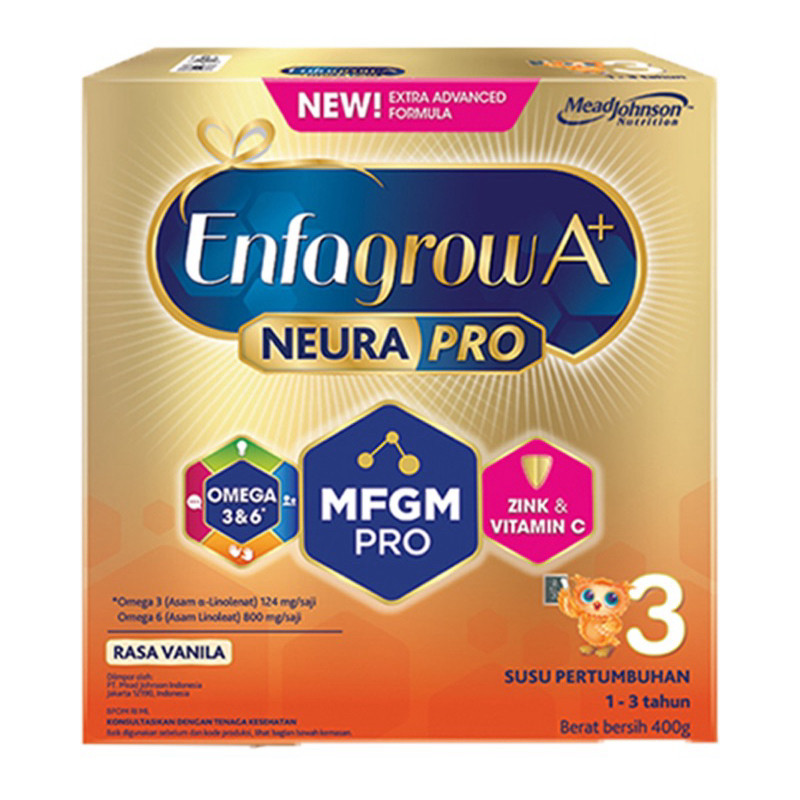 

Enfagrow A+3 susu formula / susu anak usia 1-3 tahun 400gr