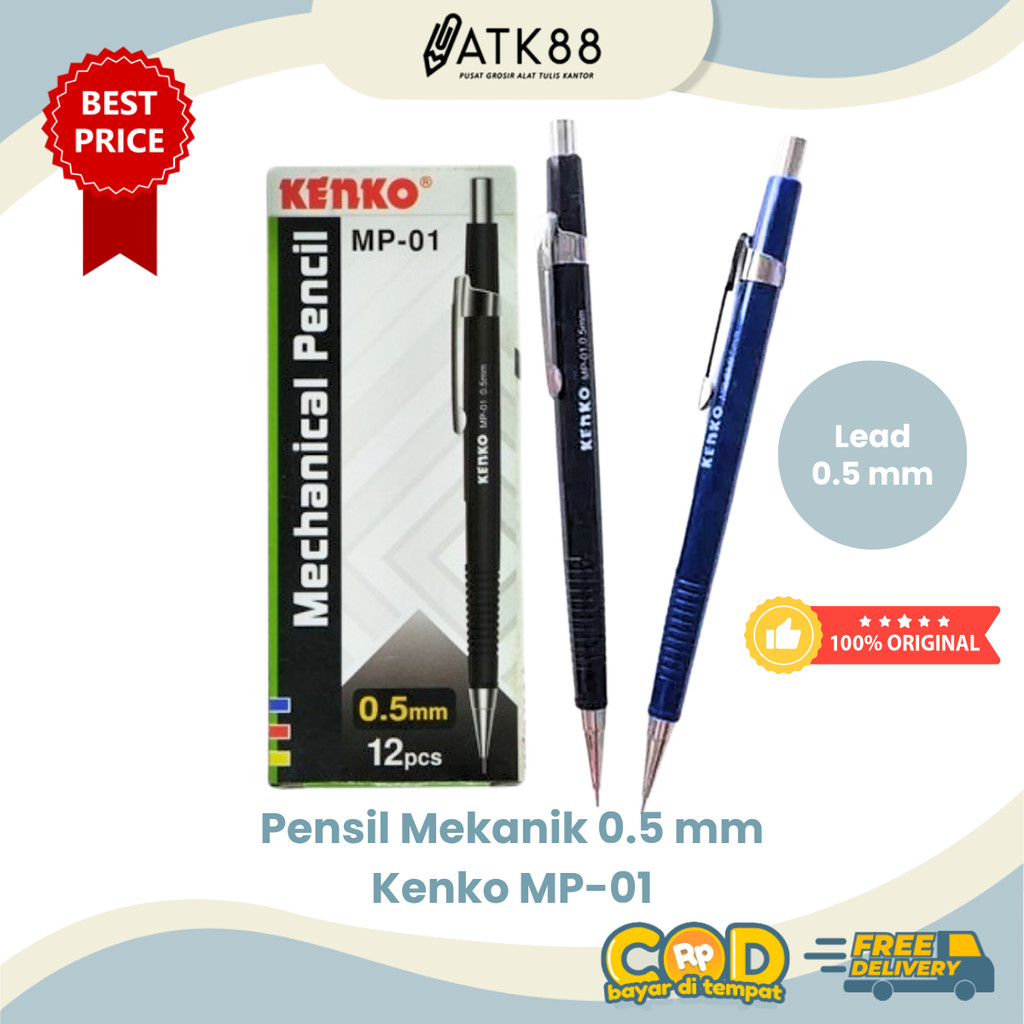 

[ATK88] Pensil Mekanik Kenko MP-01 0.5 mm - Mechanical Pencil