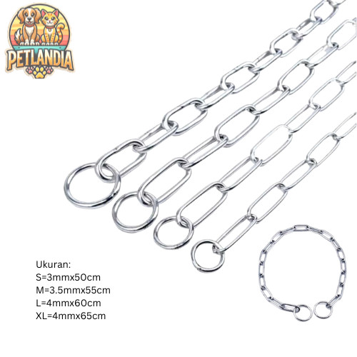 KALUNG ANJING RANTAI BESAR - COLLAR ANJING STAINLESS - DOG COLLAR