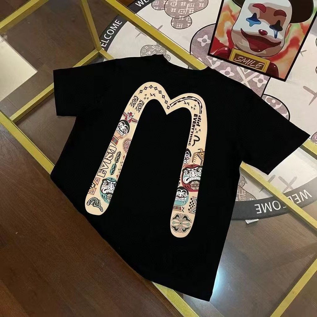(HOT) EVISU Fushen KAOS 2025 T-shirt Tercetak Baru