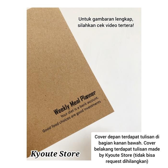 

TERLARIS! Simple Weekly Meal Planner Book A5 Kyoute Buku Rencana Makan Mingguan