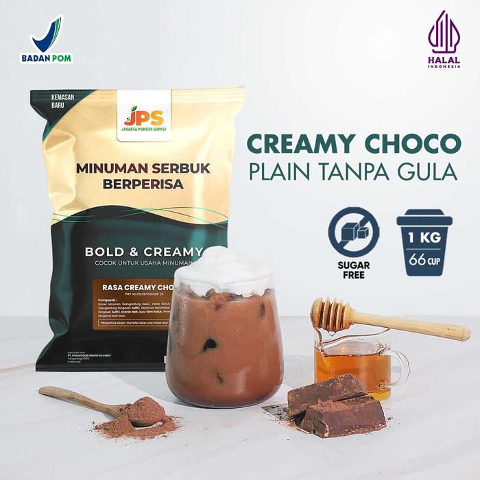 

Bubuk Minuman Creamy Chocolate Plain Powder JPS Tanpa Gula