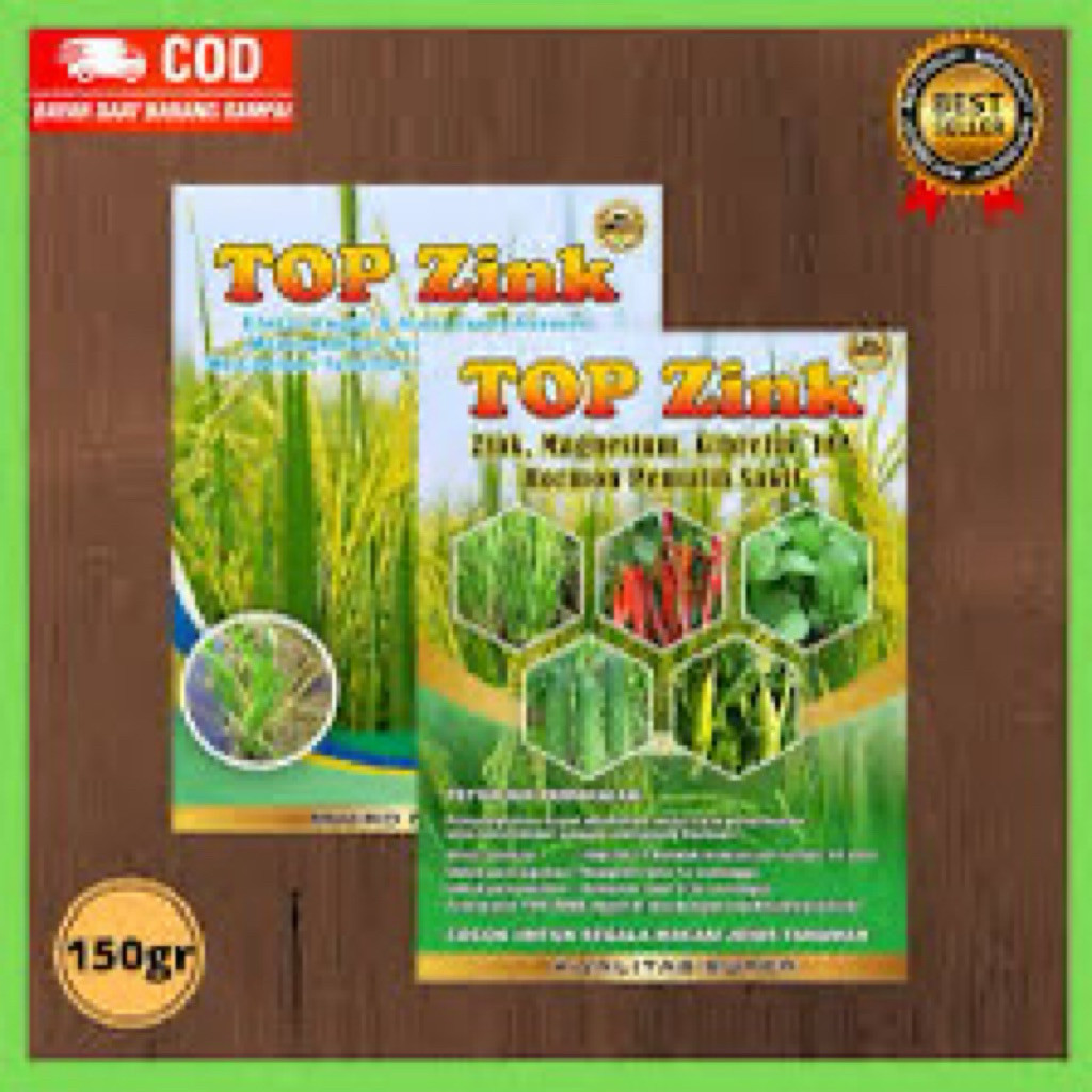 Pupuk Top Zink Padi 150gr Memperbayak anakan padi & Mengobati Asem Aseman - Obat Semprot Padi Penyub