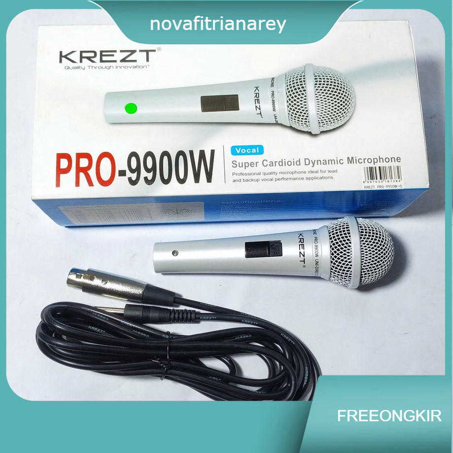 KREZT MICROPHONE PRO9900 MIC KABEL PUTIH PRO 9900 PRO9900W