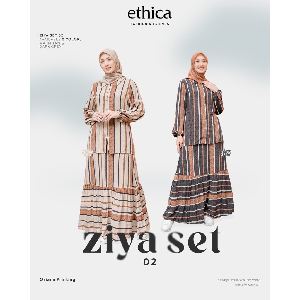 Setelan Ethica Ziya set 02 (setelan rok)