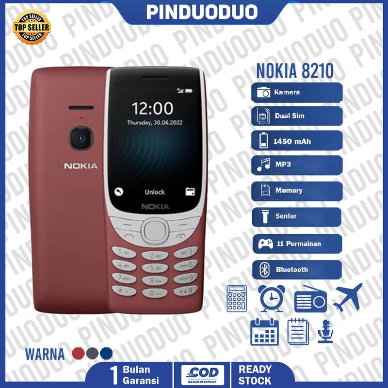 Nokia Jadul 8210 4G Ram 48MB Termurah
