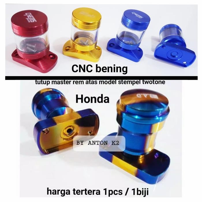 TUTUP TABUNG MASTER MINYAK REM ATAS VARIASI SCOOPY/VARIO/VARIO 125 150 - Merah + Clear, Honda