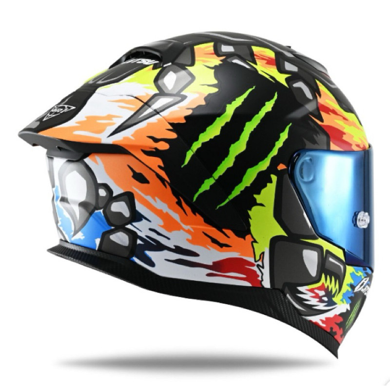 Helm Jitsu Air 1 Full Face Paket Ganteng Kaca iridium Blue SNI Dewasa