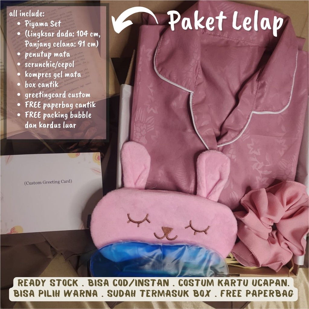 [Hampers Piyama Set] Kado Ulang Tahun Wisuda Pernikahan Wedding Baju Tidur Wanita Souvenir