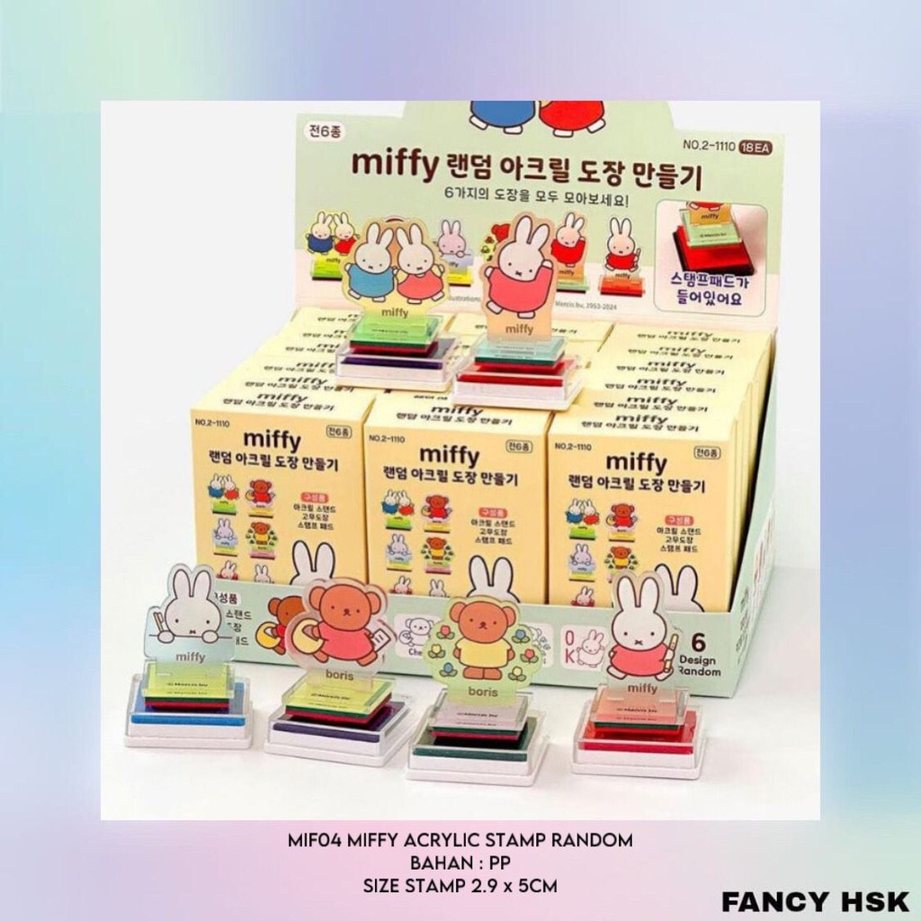 

KOREA MIFFY ACRYLIC STAMP RANDOM MIF04