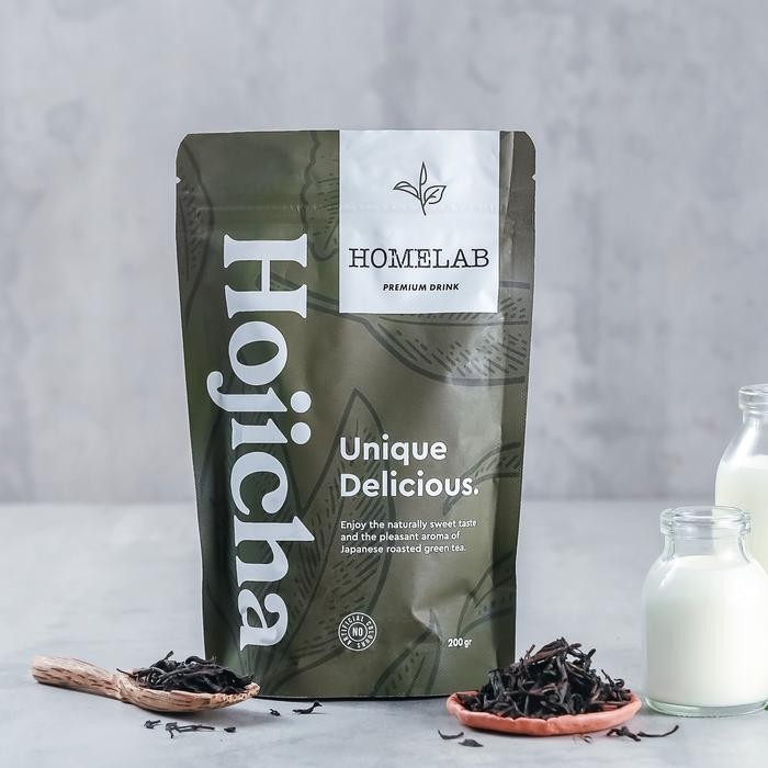

[New Arrival] Homelab Bubuk Minuman Hojicha Premium / Roasted Green Tea Hojicha Powder - 200G - 200g