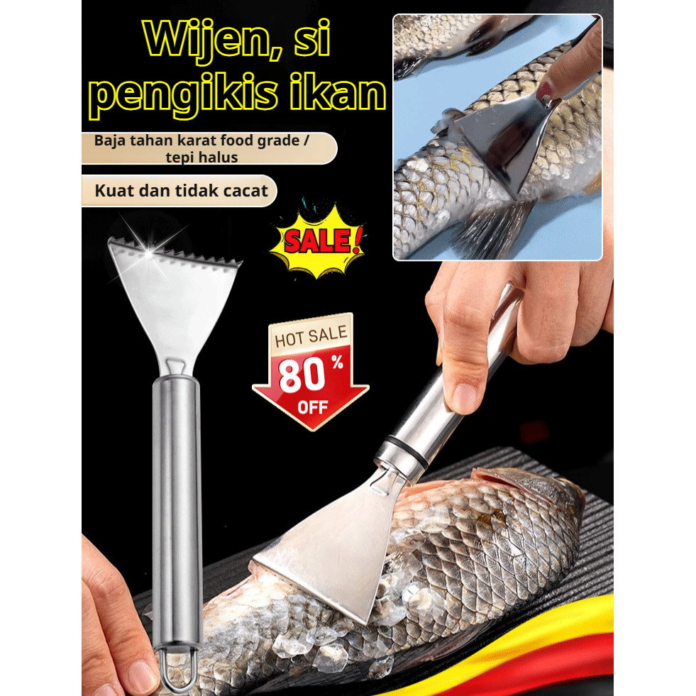 Cepat Higienis- Pengupas Sisik Ikan Dengan Pengait Anti Karat / Alat Kupas Sisik Ikan / Alat Dapur /